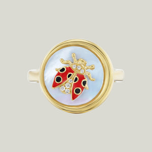 4 Elements Ladybug Ring