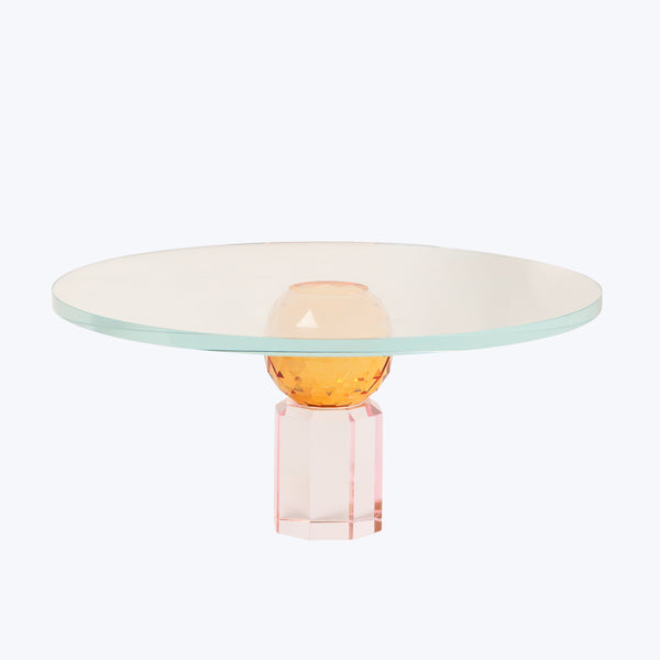 Crystal and Glass Cake Stand Large