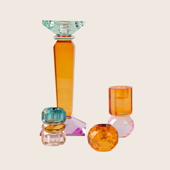 Disco Ornamental Crystal Candle Holder