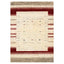 Natural & Red Traditional Gabbeh Wool Rug 4'10" x 6'9"