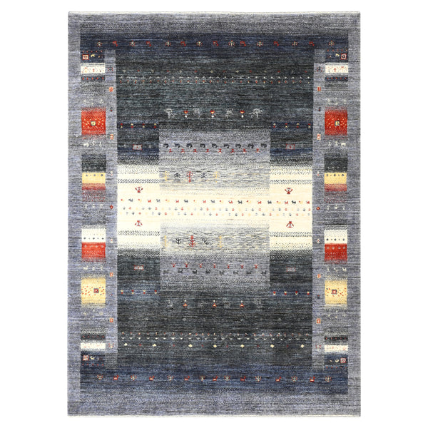 Tradtional Gabbeh Wool Rug 5'7" x 7'9" / Grey