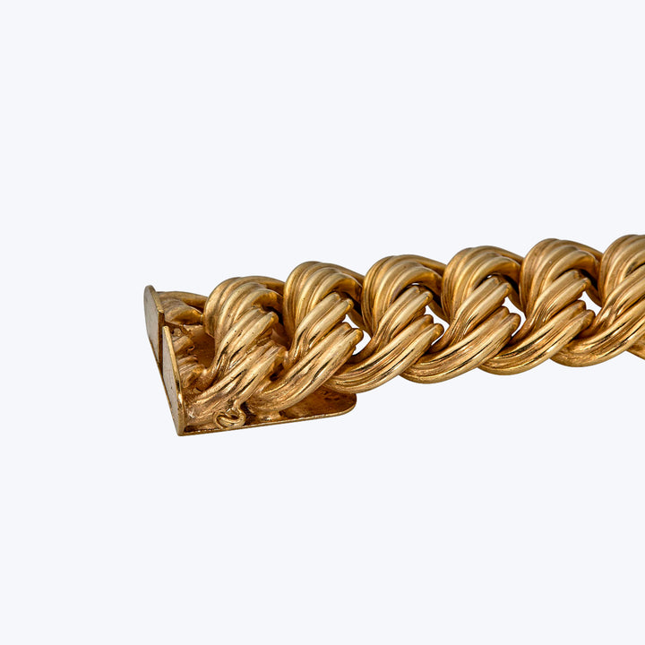 1960s 14K Yellow Gold Link Bracelet