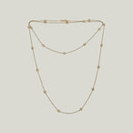 Contemporary 18KYG Diamond-by-the-Yard Necklace