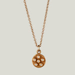 22K Yellow Gold Diamond Flower Charm Necklace by Ananda Khalsa