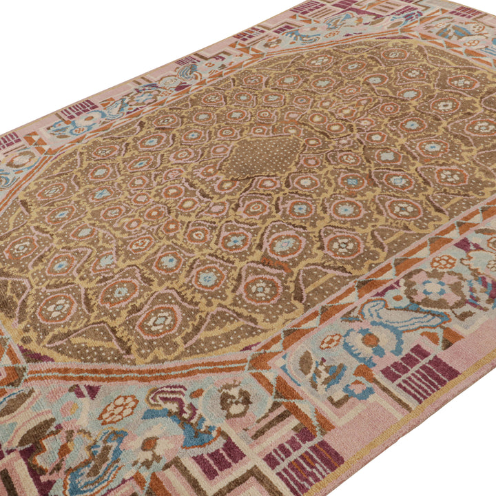 Pink Contemporary Wool Rug - 8'5" x 10'7"