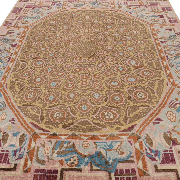 Pink Contemporary Wool Rug - 8'5" x 10'7"