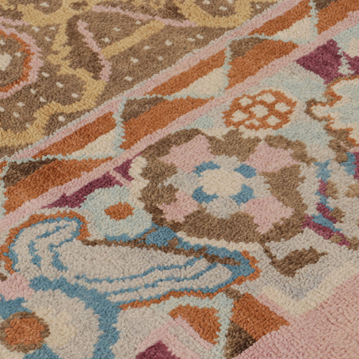 Pink Contemporary Wool Rug - 8'5" x 10'7"