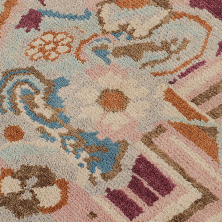 Pink Contemporary Wool Rug - 8'5" x 10'7"