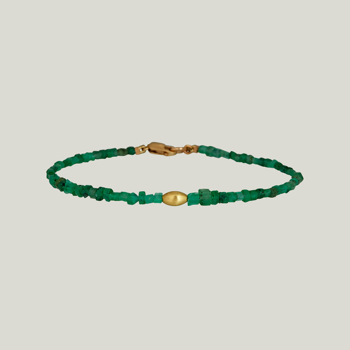 Beaded Emerald Crystals Bracelet