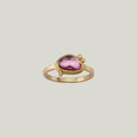 Organic Pink Sapphire and Diamond Ring