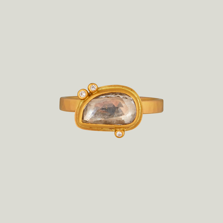 Organic White Sapphire Ring
