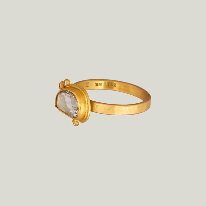 Organic White Sapphire Ring