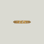 18K Yellow Gold Raised Dot Band with Sprinkle Diamonds