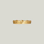 18K Yellow Gold Scalloped Diamond Band