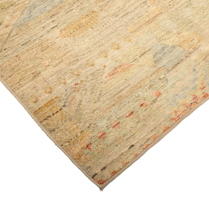 Modern Zameen Kahistani Wool Rug - 5'1" x 6'9"