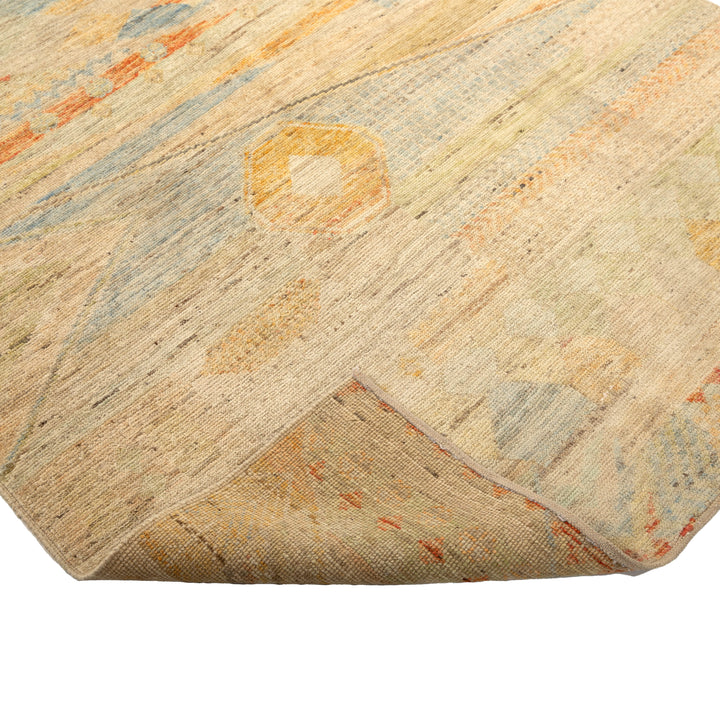 Modern Zameen Kahistani Wool Rug - 5'1" x 6'9"