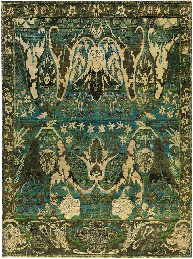 Green Alchemy Contemporary Wool Rug - 8'8