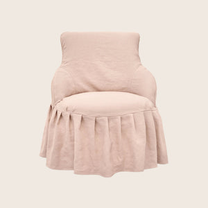 Anna Slipcovered Chair Brevard Rose