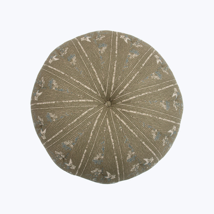 Floral Tufted Pouf