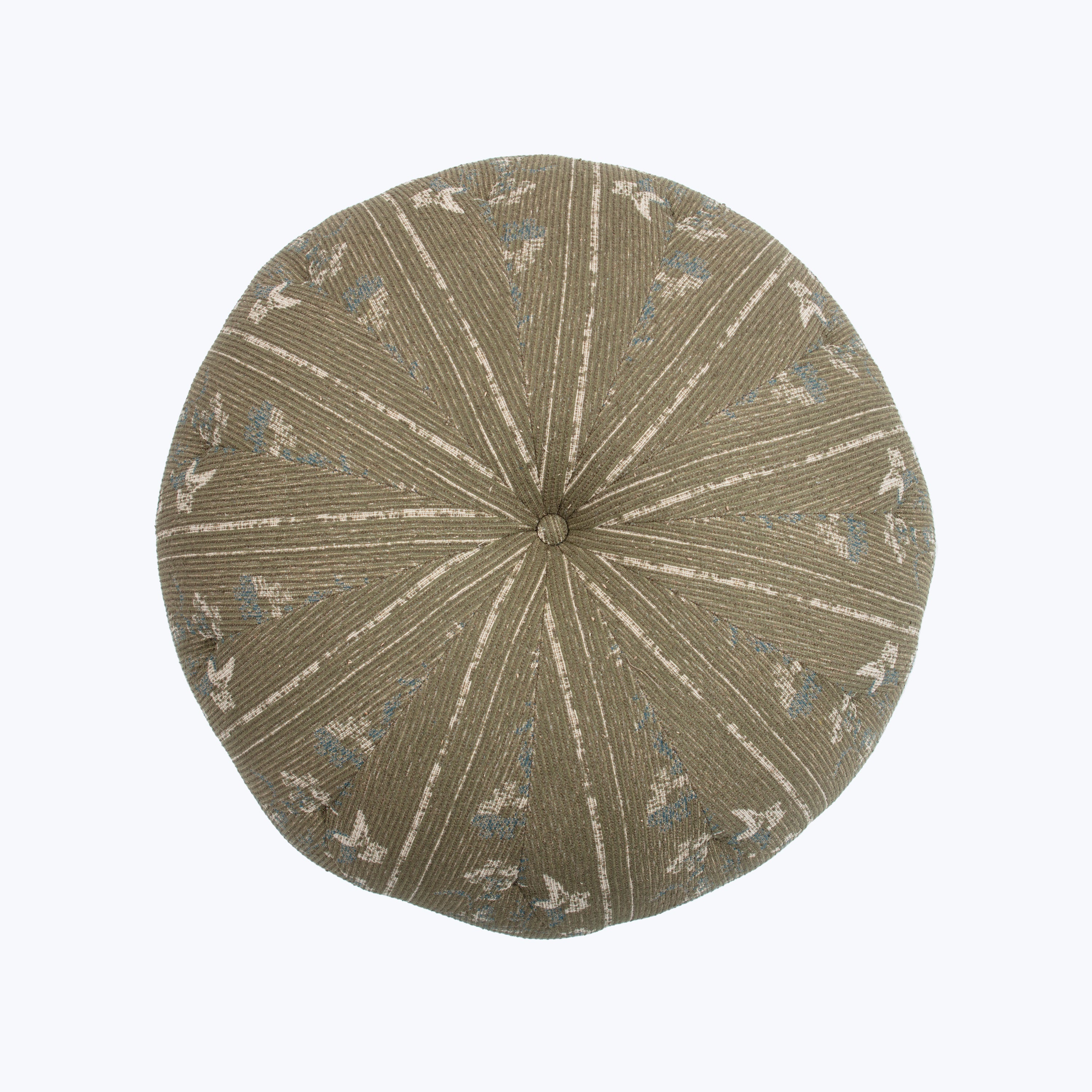 Floral Tufted Pouf