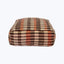 Vintage Plaid Grain Sack Square Pouf, Brown + Orange