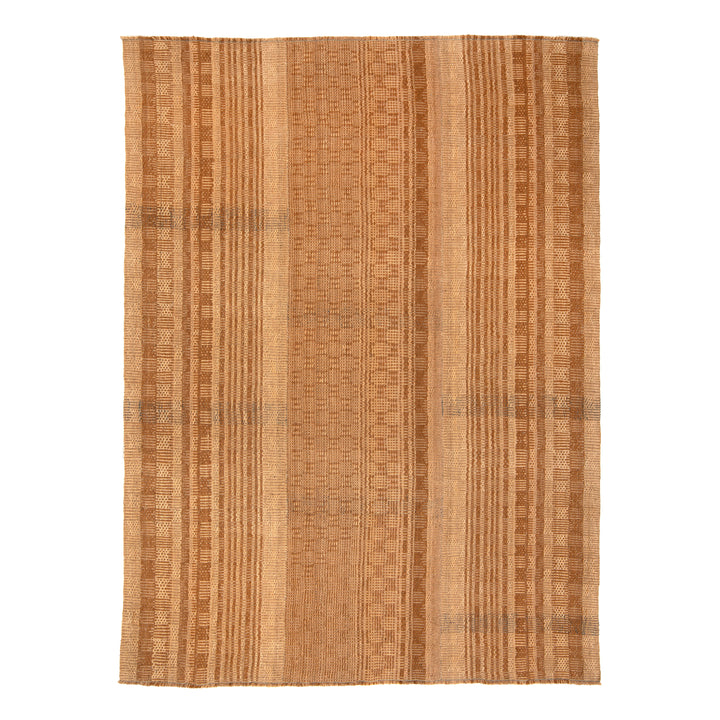 Brown Flatweave Wool Rug - 7'11" x 10'10"