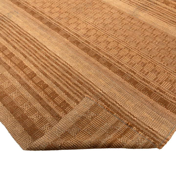 Brown Flatweave Wool Rug - 7'11" x 10'10"