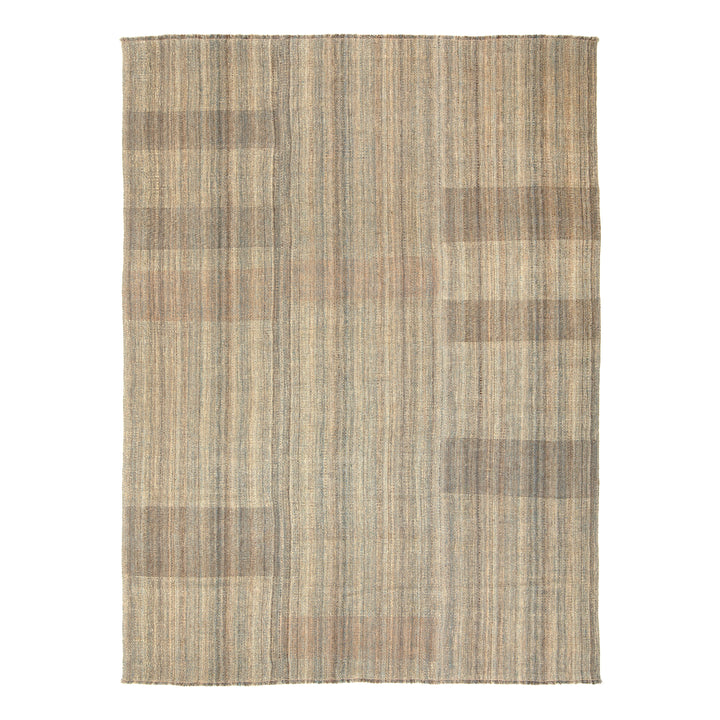 Blue Flatweave Wool Rug - 9'2" x 12'6"
