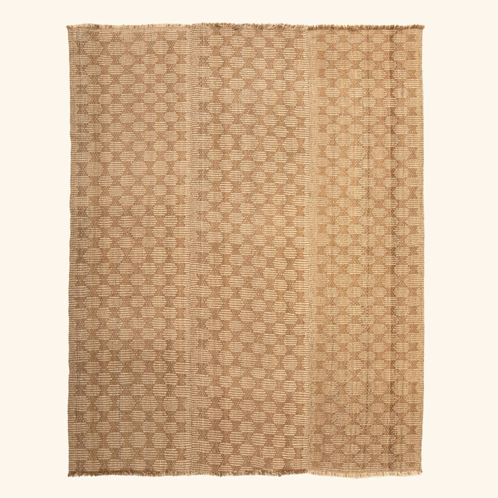 Brown Flatweave Wool Rug - 7'4" x 9'9"