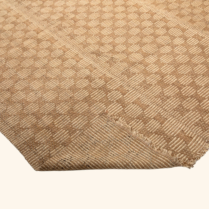 Brown Flatweave Wool Rug - 7'4" x 9'9"