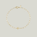 Love Letter Cross Mini Paperclip Bracelet