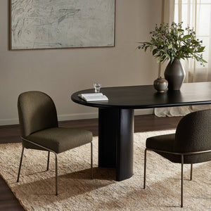 Astrud Dining Chair FIQA Boucle Olive - hover