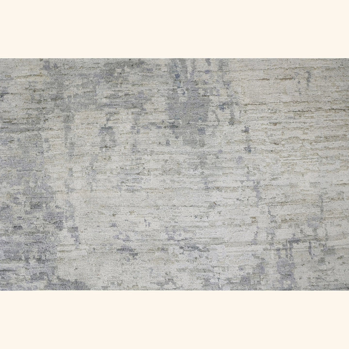 Grey Contemporary Wool Rug - 9' x 12'