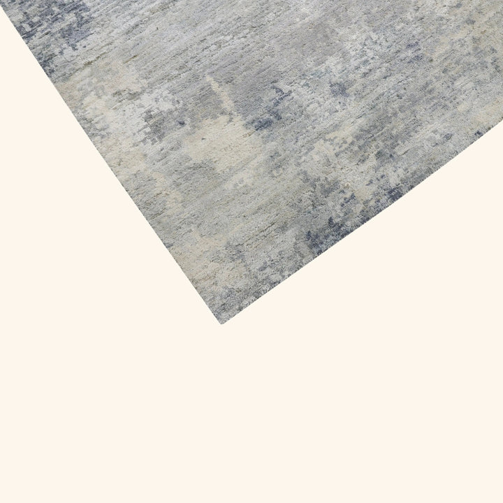 Grey Contemporary Wool Rug - 9' x 12'
