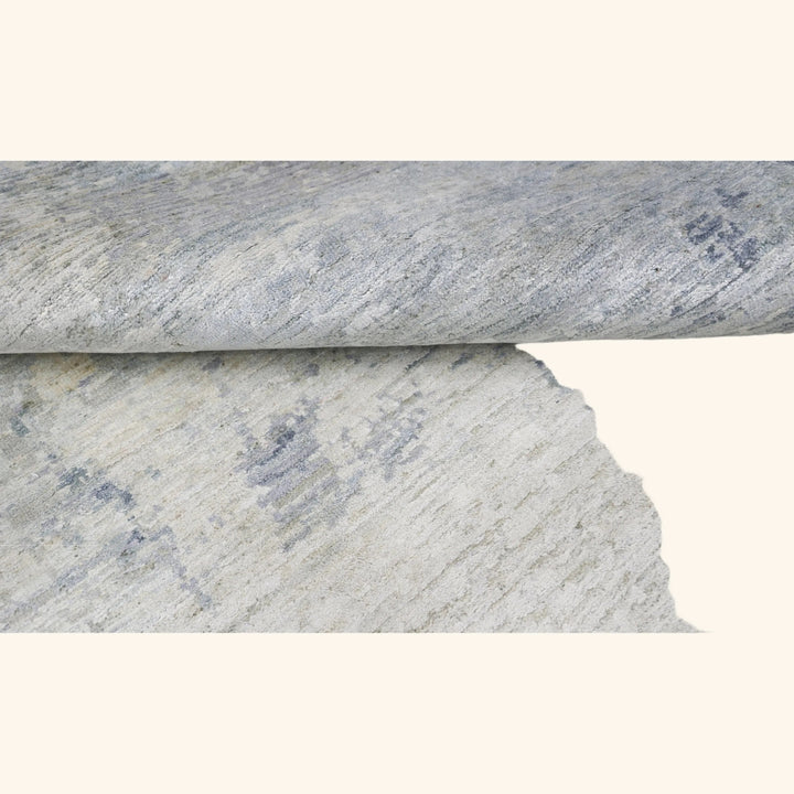 Grey Contemporary Wool Rug - 9' x 12'