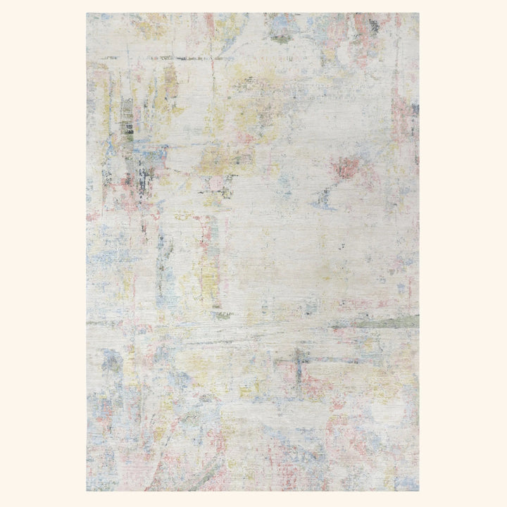Contemporary Silk Wool Blend Rug