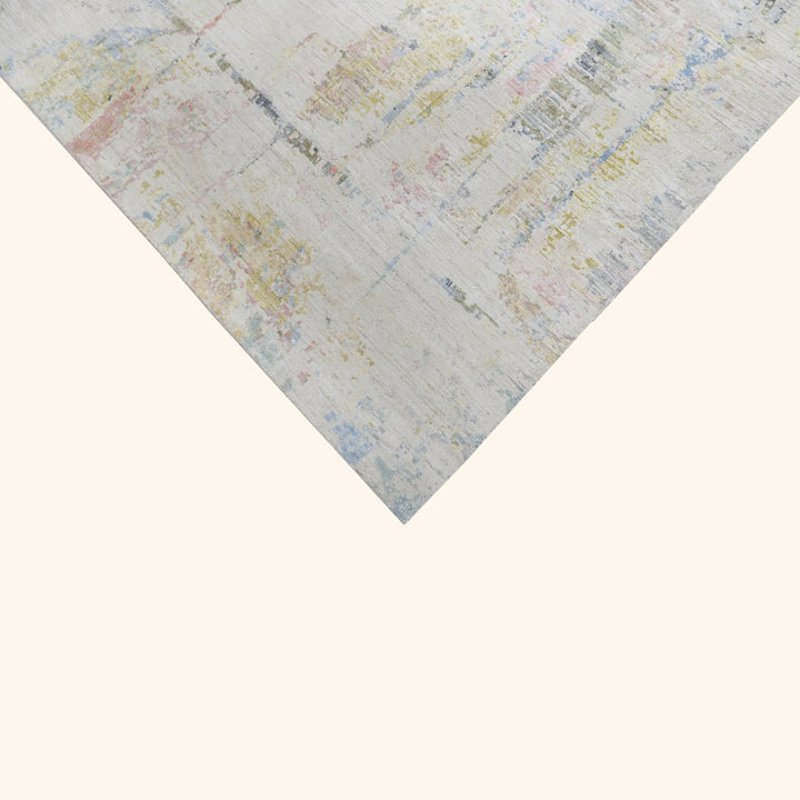 Contemporary Silk Wool Blend Rug