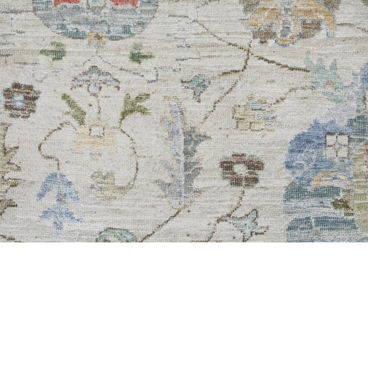 Multicolored Traditional Silk Wool Blend Rug - 10' x 14'