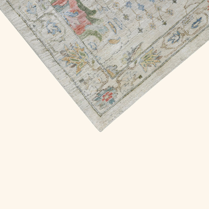 Multicolored Traditional Silk Wool Blend Rug - 10' x 14'