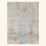 Multicolored Contemporary Silk Wool Blend Rug