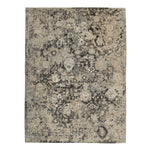 Black Contemporary Silk Wool Blend Rug 9x12