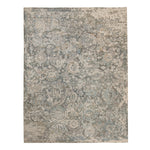 Blue Contemporary Silk Wool Blend Rug 8x10