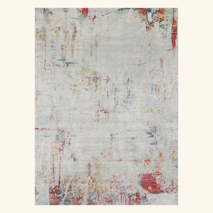 Contemporary Silk Wool Blend Rug