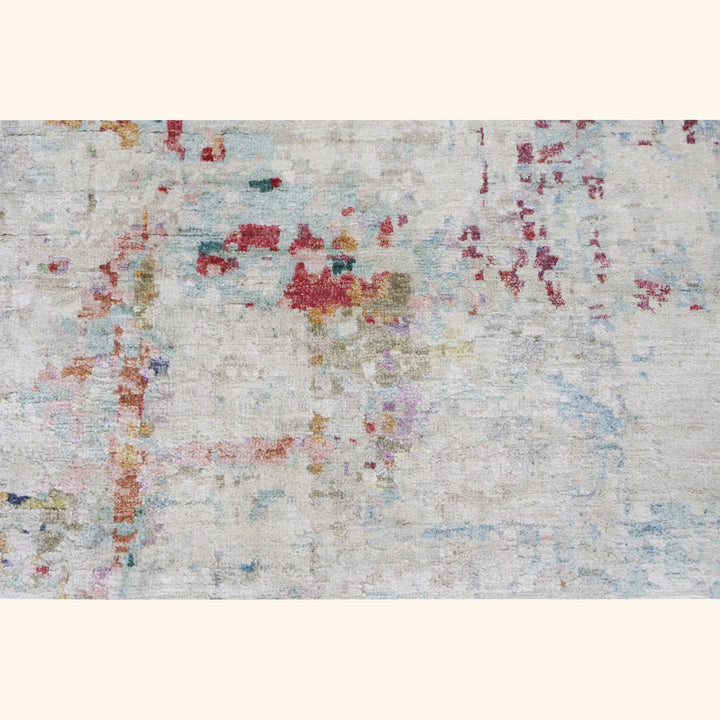 Contemporary Silk Wool Blend Rug