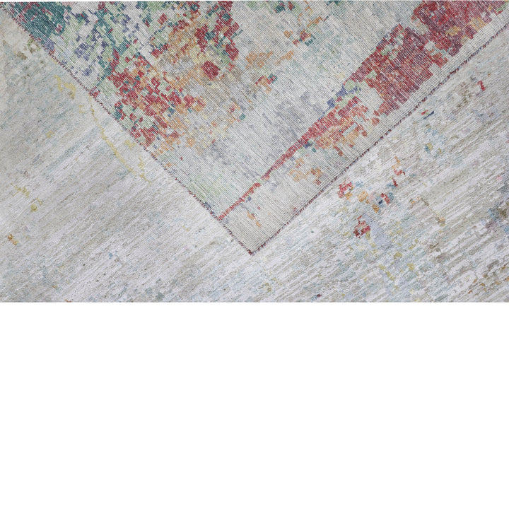 Contemporary Silk Wool Blend Rug