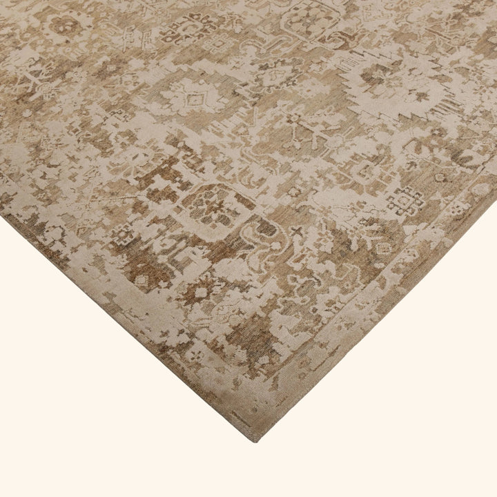 Grey Contemporary Silk Wool Blend Rug 9x12