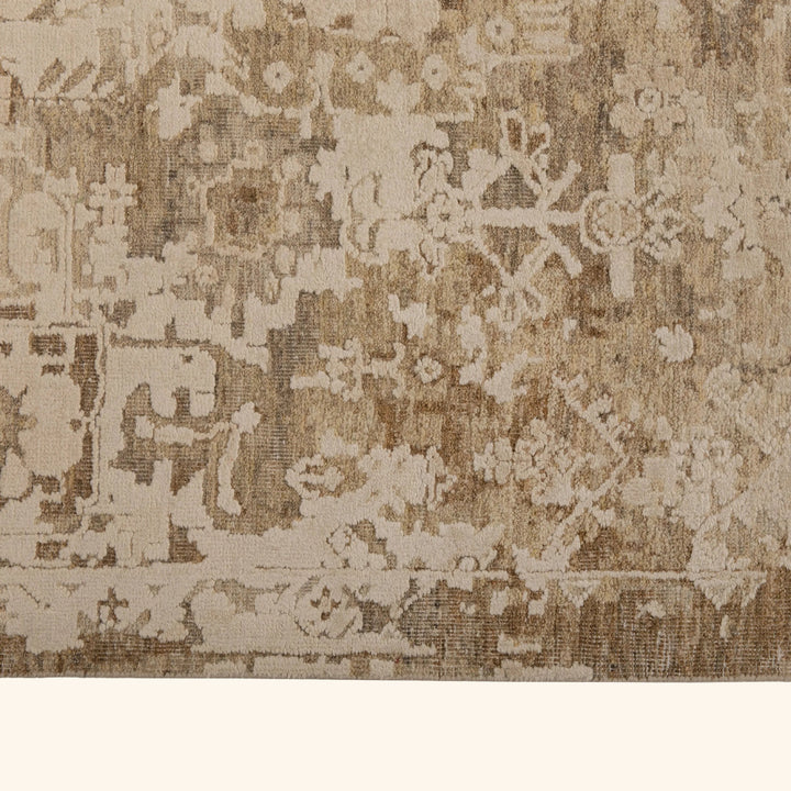 Grey Contemporary Silk Wool Blend Rug 9x12
