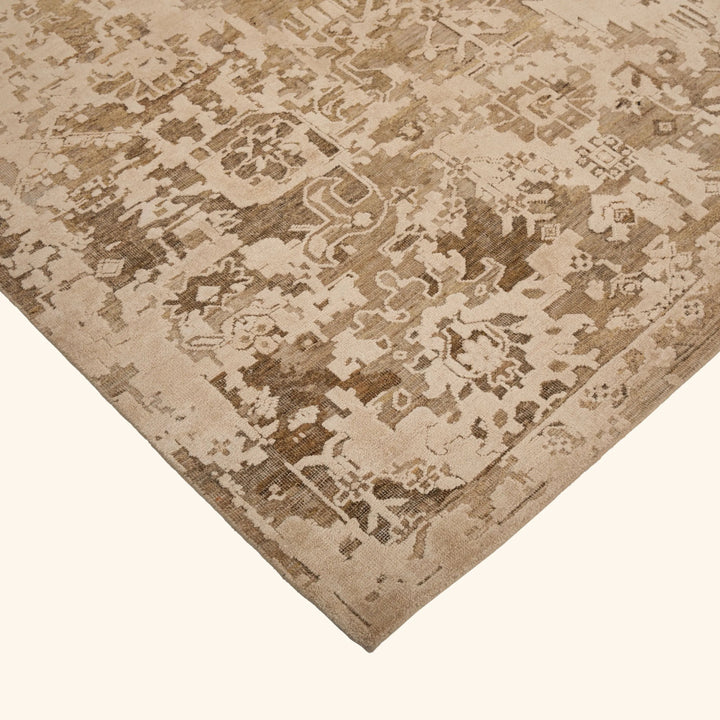 Grey Contemporary Silk Wool Blend Rug 10x14
