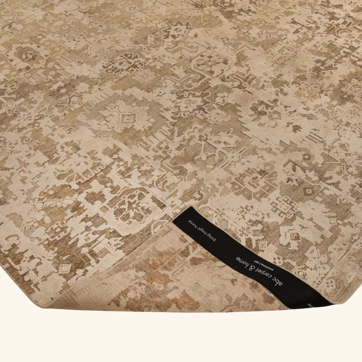 Grey Contemporary Silk Wool Blend Rug 10x14