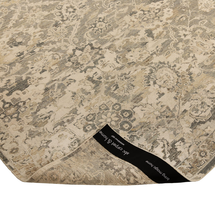 Grey Contemporary Silk Wool Blend Rug 8x10